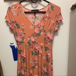 Pink floral dress